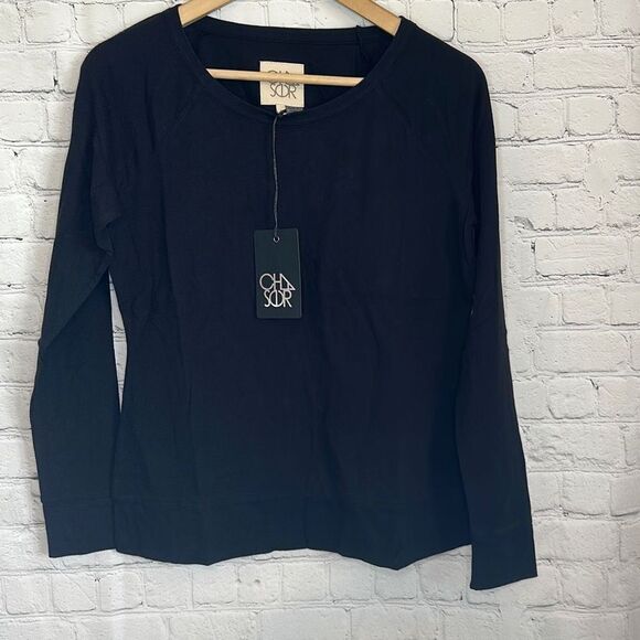 Chaser Women’s Black Long Sleeve Crew Neck size small NEW - Picture 1 of 4